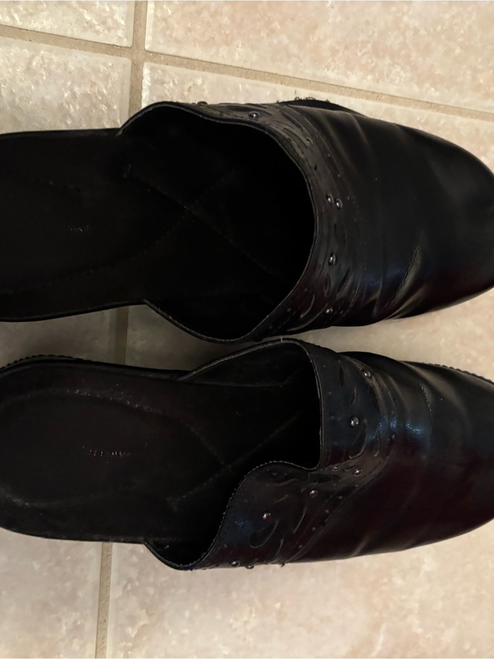 croft & barrow Black Women’s Slip-On Mules with Stud Detail